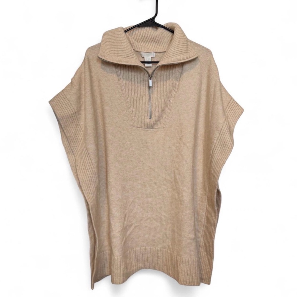 H&M wool blend oversized tunic sweater | nursing cover | open split sides | cozy